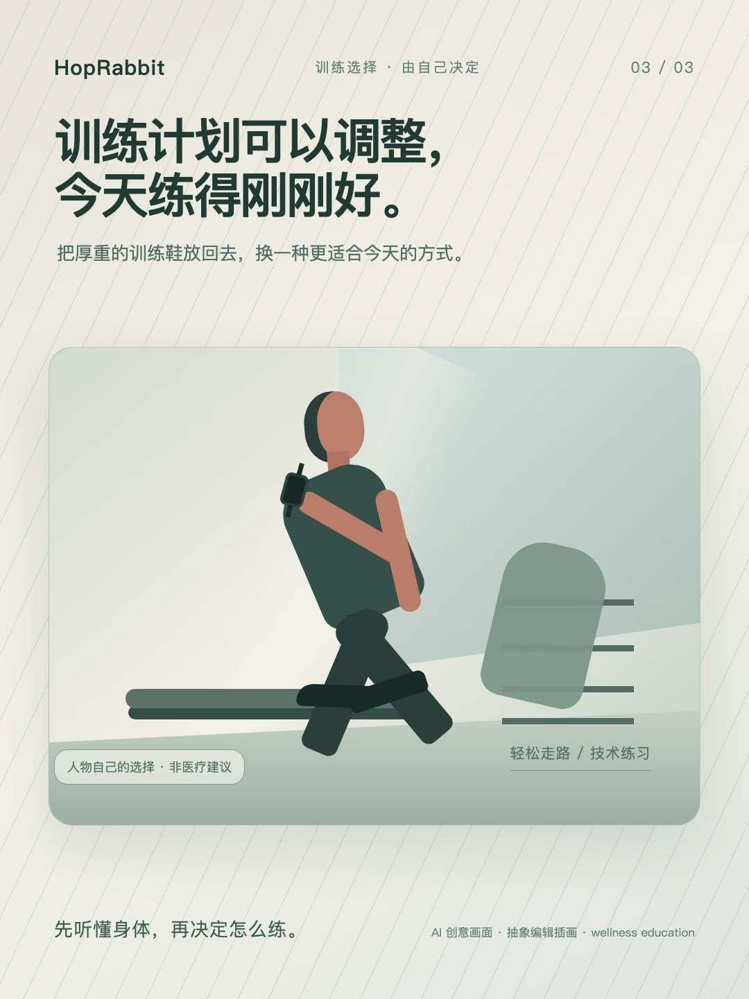 把训练调整到今天合适的强度